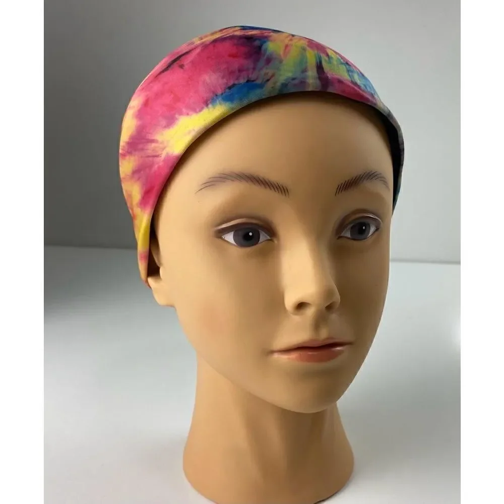 Womens Wide Elastic Headband for Sports, Running, Yoga, Fitness, Etc. Set of 9 N
